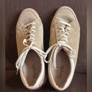 Simple Cream Casual Sneakers